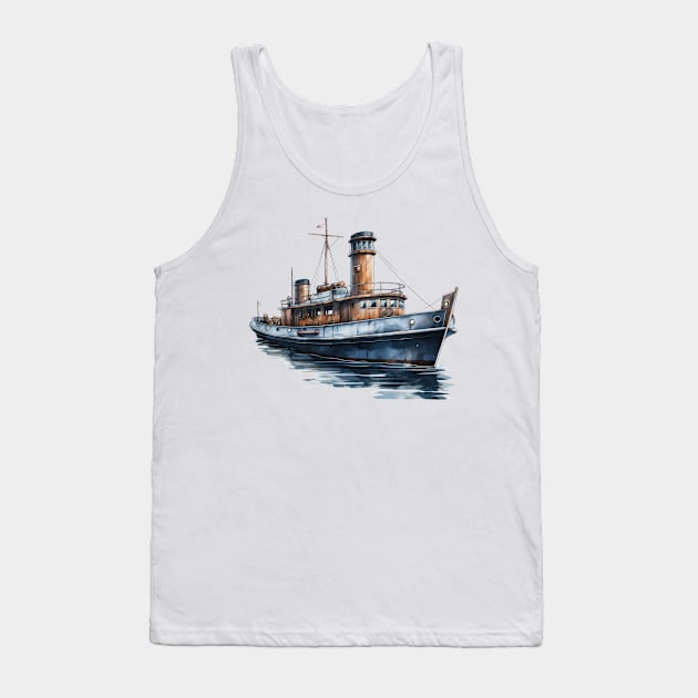 Militage Boat Tank Top by Chromatic Fusion Studio